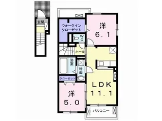 ルーチェB【2階】の間取り