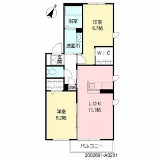 プレミアスヴィラ【2階】の間取り