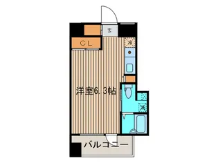 レジディア三越前【6階】の間取り