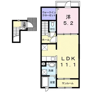 サン・ホワイト久野本【2階】の間取り
