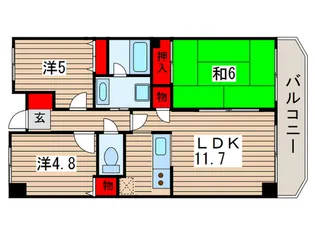 サンハイム園生【2階】の間取り