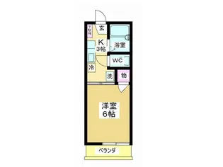 カーサK2 B棟【2階】の間取り