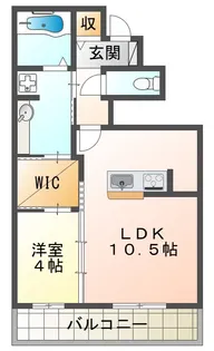 セントアース桑原【1階】の間取り