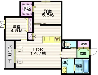 Lay Halelea【2階】の間取り