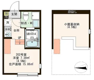 ヴェール西新井【2階】の間取り