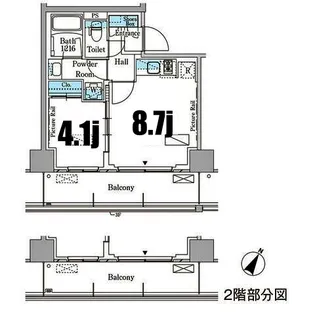 パークアクシス横濱大通り公園【6階】の間取り