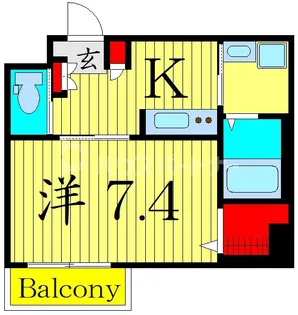 メゾン・エスポワール町屋【1階】の間取り