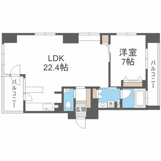 クレアシティ大通公園【11階】の間取り