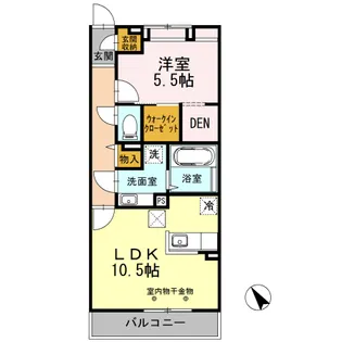 エクレール矢部【3階】の間取り