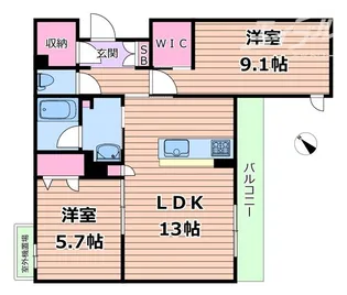 シャーメゾン ラヴィ【2階】の間取り