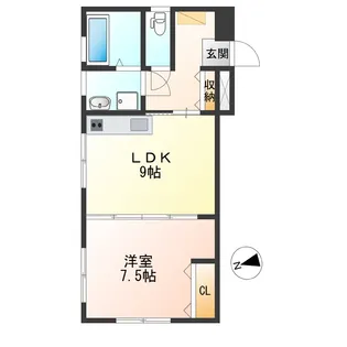 アモル オーエスト【3階】の間取り