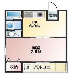 ライフハイツ中宮【4階】の間取り
