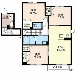 レ・セーナ【2階】の間取り