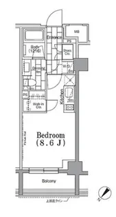ONE ROOF FLAT TSUKISHIMA【3階】の間取り
