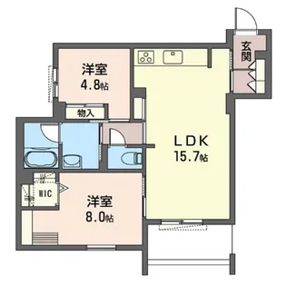 フェール シュヴァル【1階】の間取り