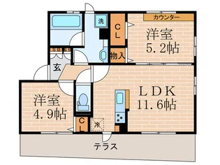 ライトコ-ト【1階】の間取り