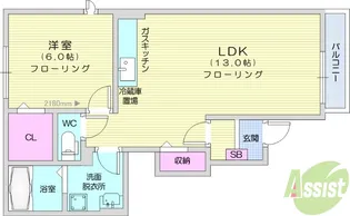 モデッサ雅3【1階】の間取り