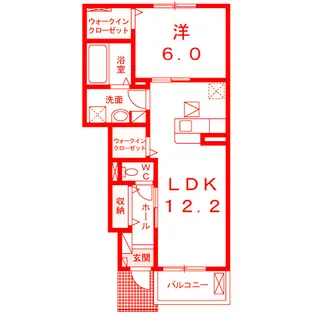 カーサ・ルミナーレ【1階】の間取り