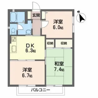 イル・ソーレI【2階】の間取り