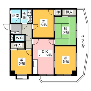 ハビタート国府宮【3階】の間取り