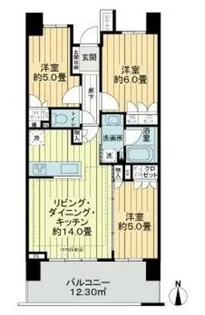 ライオンズ田端アートレジデンス【7階】の間取り