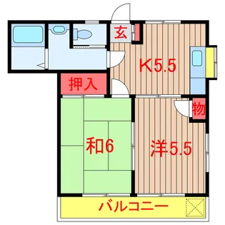 中村コーポA【2階】の間取り