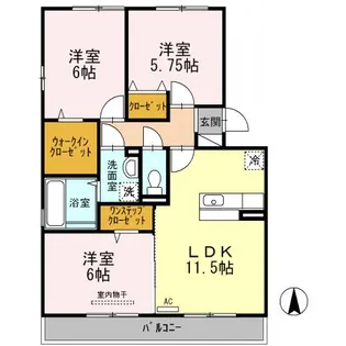 ユーエム・セイラ【2階】の間取り