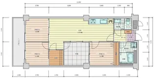 朝日山手マンション【1階】の間取り