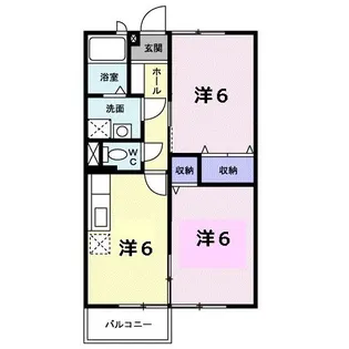 メゾンジャルダン黒嶋B【2階】の間取り