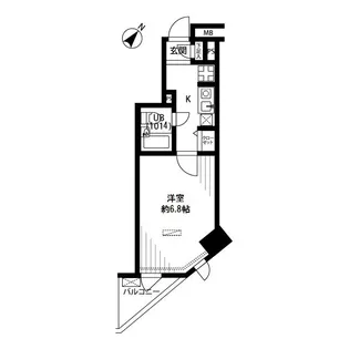 プレール・ドゥーク笹塚【6階】の間取り