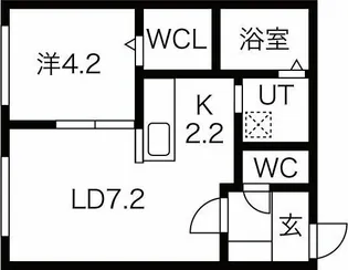 ディアコート南郷19【2階】の間取り