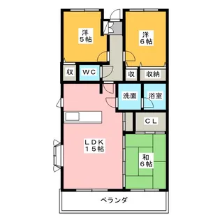 エクレール新富士 I【2階】の間取り
