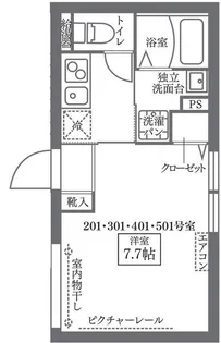 COCOCUBE西日暮里【2階】の間取り