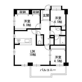 LANAI J GRANDE【4階】の間取り