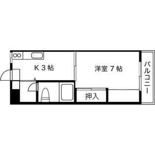 コーポUNI【1階】の間取り