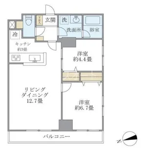 KDXレジデンス秋葉原【8階】の間取り