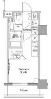 ザ・パークハビオ西横浜【10階】の間取り