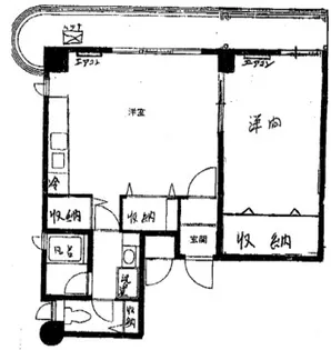 ニューハイツ花水木【3階】の間取り