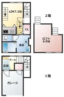 キャステールコザキ小中野【2階】の間取り