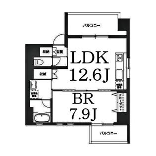 グランデュールII関内【3階】の間取り