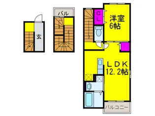 ジュリエスタ鳳【3階】の間取り