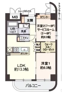 VILLA淀川【3階】の間取り