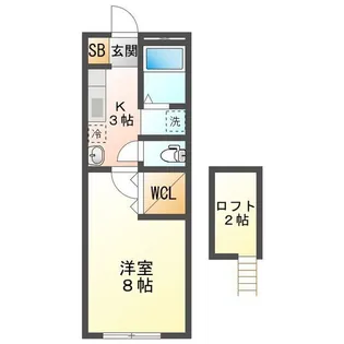 ライフプラン栗真【2階】の間取り
