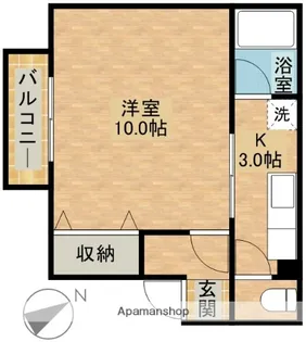 アーベインフラット【1階】の間取り