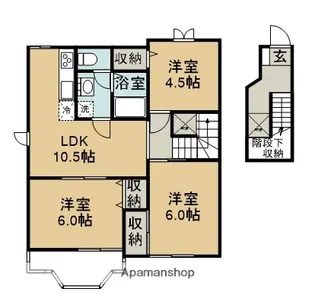 WIDEHILL PARK B棟【2階】の間取り