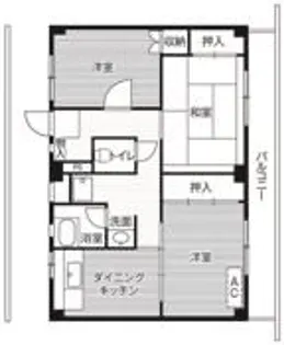 ビレッジハウス敷島 3号棟【2階】の間取り