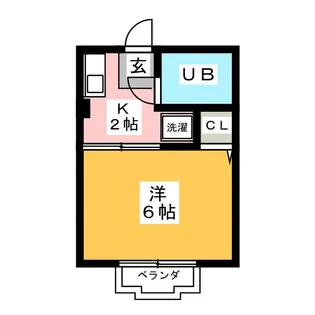 フラットクワトロII【1階】の間取り