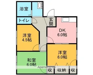 コーポリベール【1階】の間取り