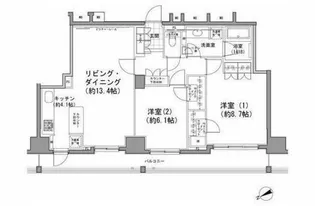 パークハビオ八丁堀【14階】の間取り
