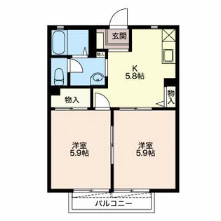 クリーンハイツ【2階】の間取り